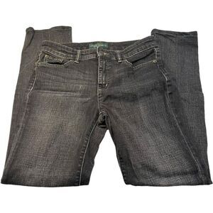 LRL Lauren Jeans Company Heritage Jean Black Faded Wash - Size‎ 4